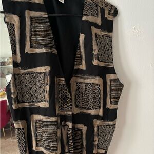 Black and Gold Patterned Women's Blazer